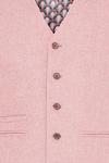 Burton Slim Fit Pink Tweed Suit Waistcoat thumbnail 5