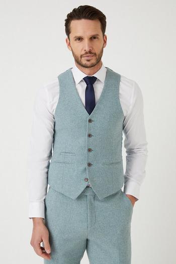 Related Product Slim Fit Green Tweed Suit Waistcoat