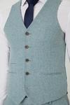 Burton Slim Fit Green Tweed Suit Waistcoat thumbnail 3