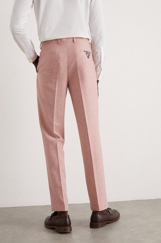 Burton Slim Fit Pink Tweed Suit Trousers 3