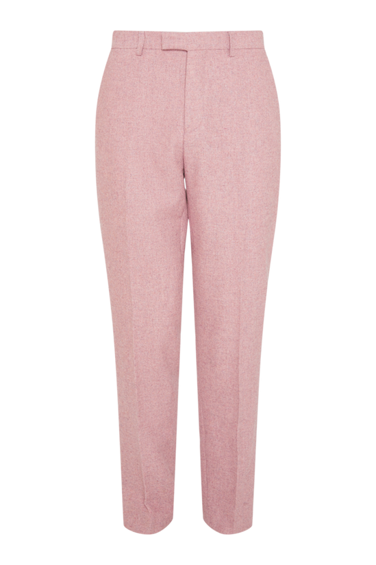 Burton Slim Fit Pink Tweed Suit Trousers 4