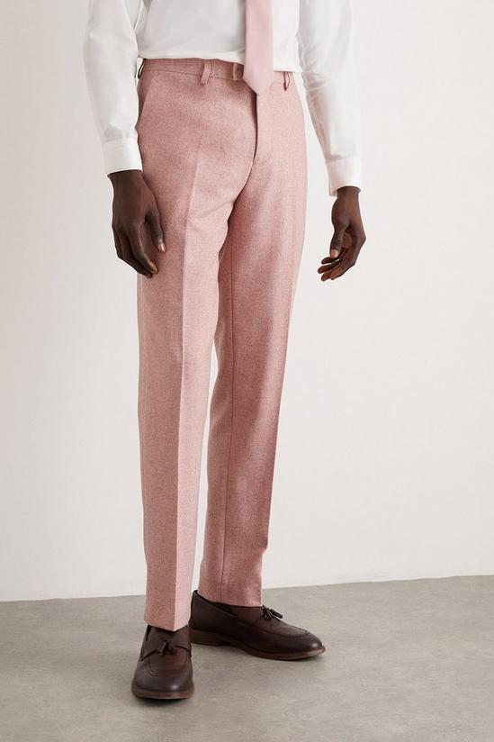 Burton Slim Fit Pink Tweed Suit Trousers 5