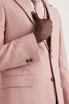 Burton Slim Fit Pink Tweed Suit Jacket thumbnail 2