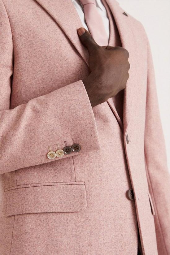 Burton Slim Fit Pink Tweed Suit Jacket 2