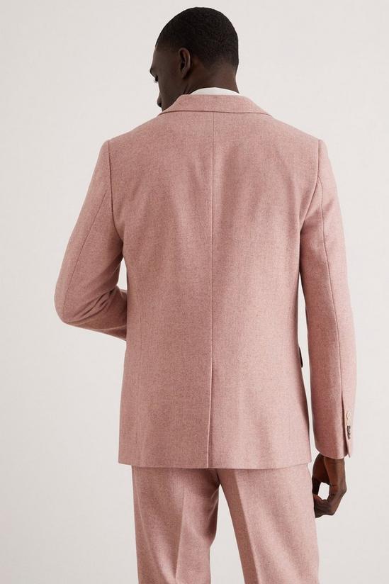 Burton Slim Fit Pink Tweed Suit Jacket 3
