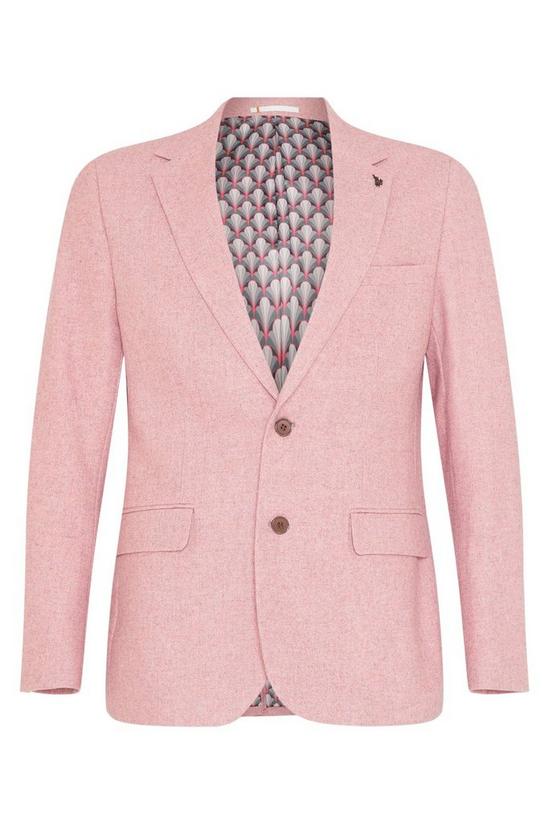 Burton Slim Fit Pink Tweed Suit Jacket 4