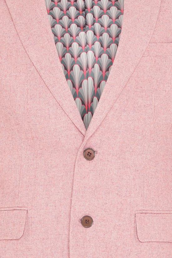 Burton Slim Fit Pink Tweed Suit Jacket 5