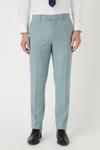Burton Slim Fit Green Tweed Suit Trousers thumbnail 1