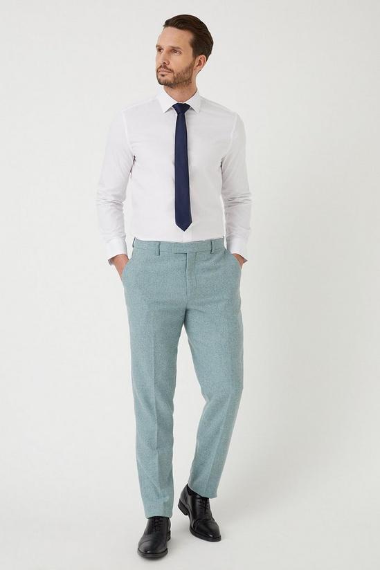Burton Slim Fit Green Tweed Suit Trousers 3
