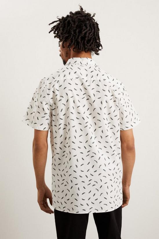 Burton White Feather Conversational Print Shirt 3