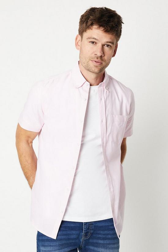 Burton Pink Short Sleeve Oxford Shirt 1