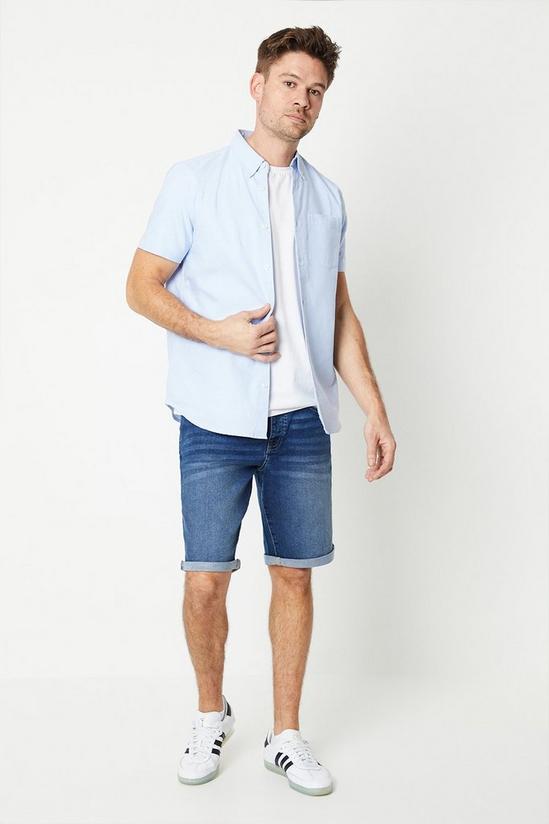 Burton Light Blue Short Sleeve Oxford Shirt 2