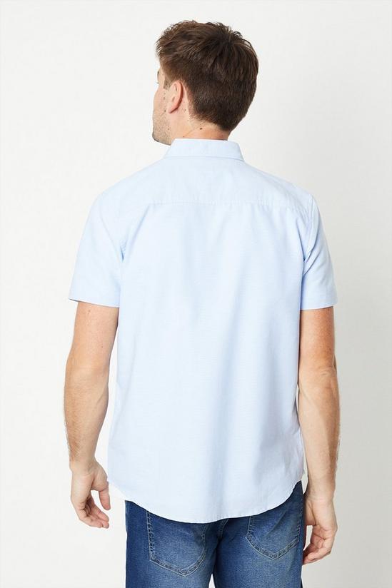 Burton Light Blue Short Sleeve Oxford Shirt 3