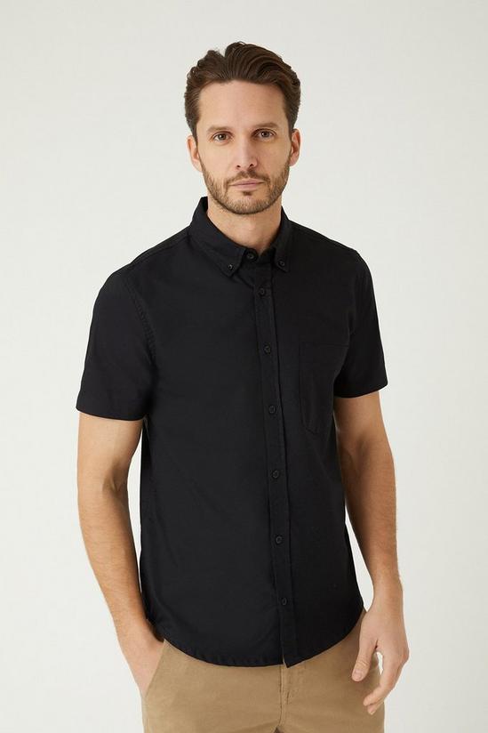 Burton Black Short Sleeve Oxford Shirt 1