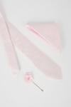 Burton Baby Pink Wedding Paisley Tie Set With Lapel Pin thumbnail 3