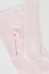 Burton Baby Pink Wedding Paisley Tie Set With Lapel Pin thumbnail 4