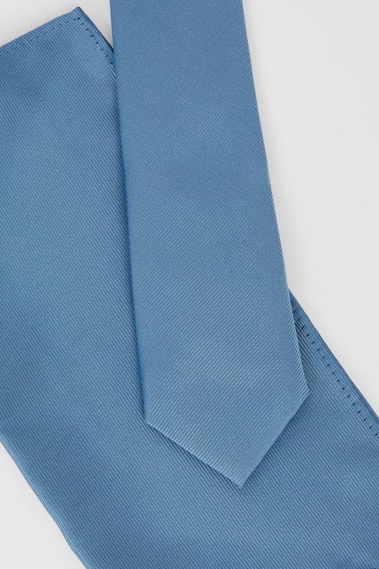 Burton Blue Tie And Pocket Square Set 4