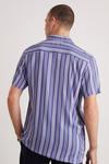 Burton Blue And White Viscose Varied Stripe Shirt thumbnail 3