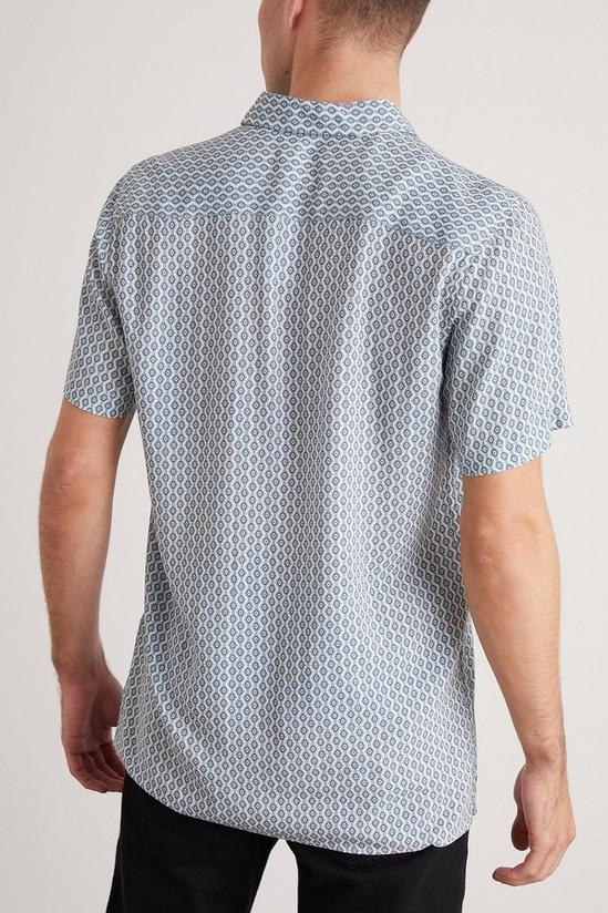 Burton Blue Geo Textured Print Shirt 3