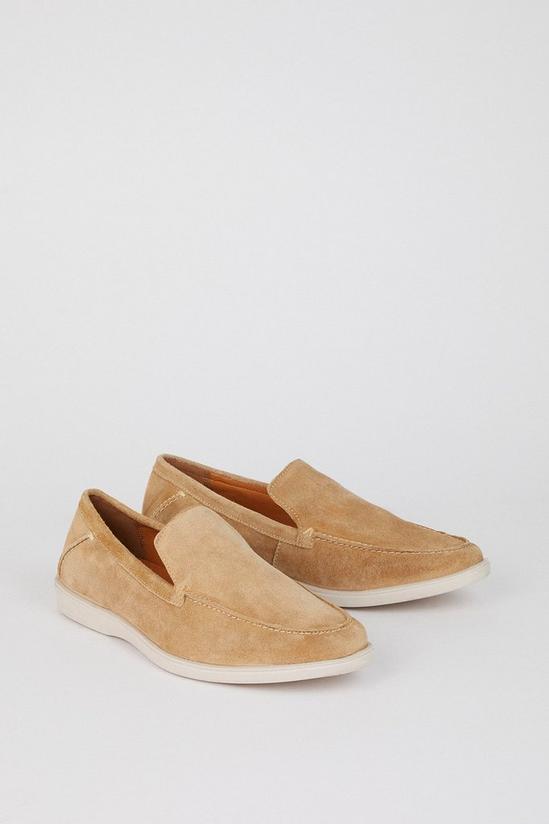 Burton Stone Wide Fit Suede Slip On Shoes 2