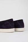 Burton Navy Wide Fit Suede Slip On Shoes thumbnail 4