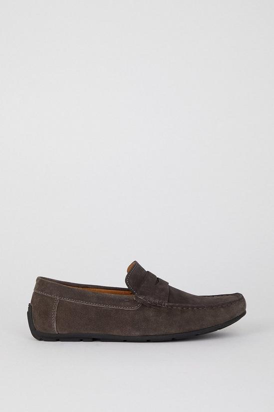 Burton Charcoal Suede Loafers 1