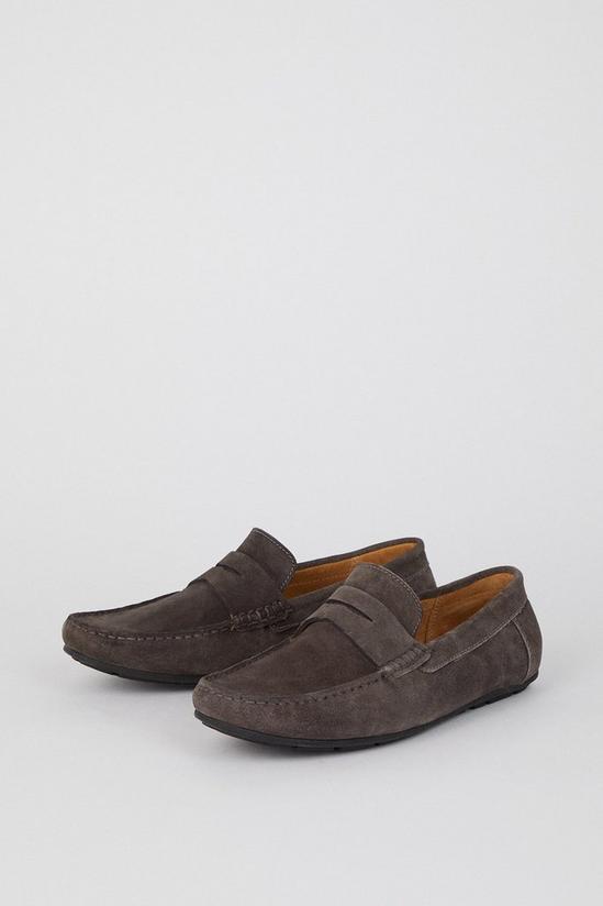 Burton Charcoal Suede Loafers 2