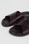 Burton Brown Leather Crossover Strap Sandals thumbnail 4