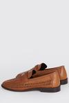 Burton Brown Leather Basket Weave Loafers thumbnail 4