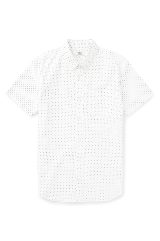 Burton White Ditsy Print Oxford Shirt 4