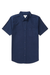 Burton Navy Short Sleeve Oxford Shirt thumbnail 4