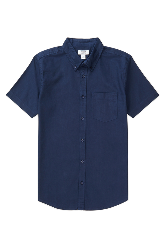 Burton Navy Short Sleeve Oxford Shirt 4