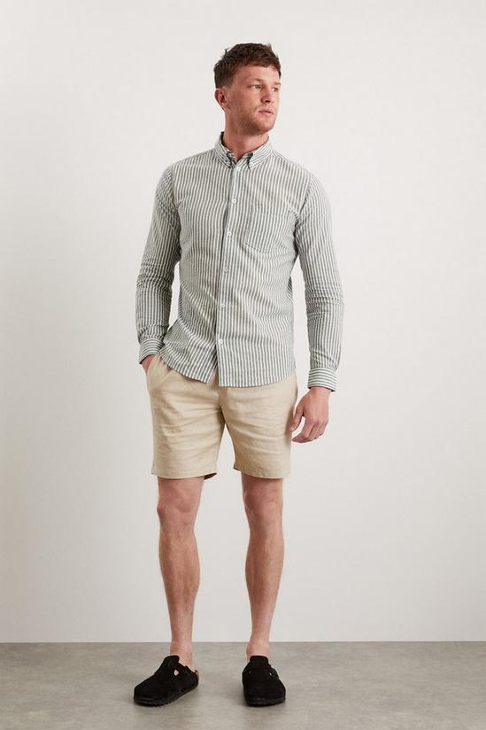 Burton Green Long Sleeve Striped Pocket Shirt 2