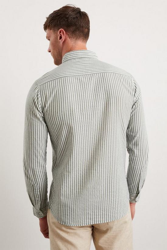 Burton Green Long Sleeve Striped Pocket Shirt 3