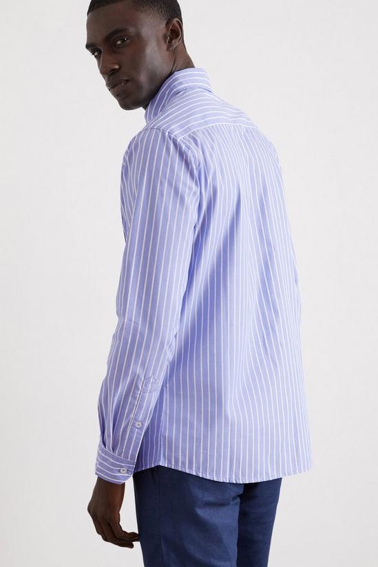 Burton Blue Long Sleeve Striped Pocket Shirt 3