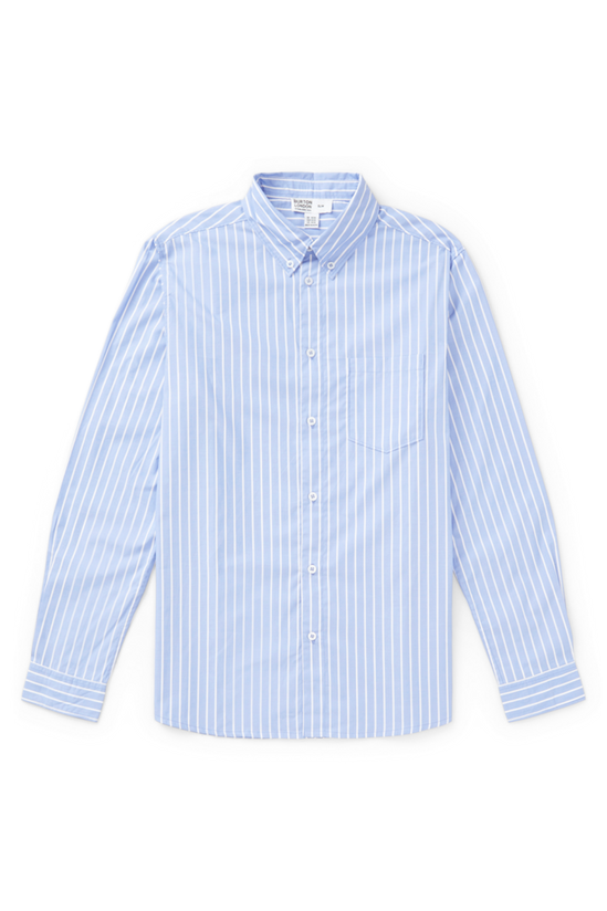 Burton Blue Long Sleeve Striped Pocket Shirt 4