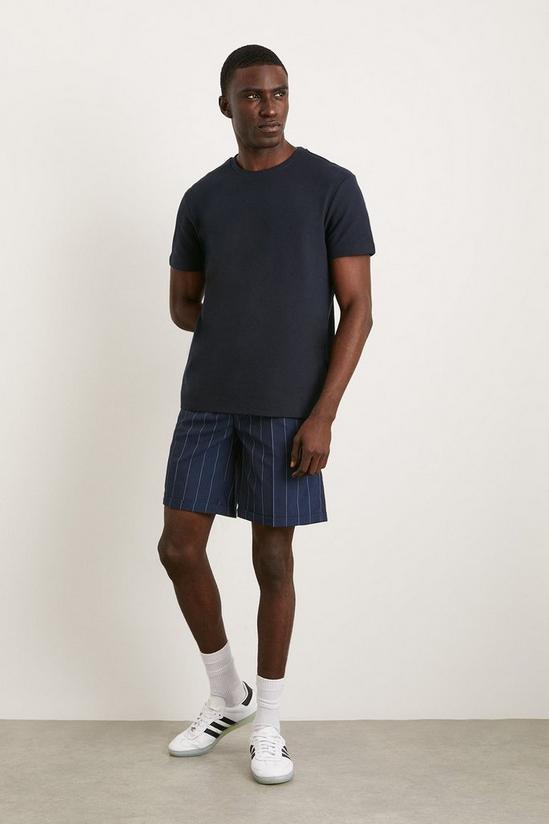 Burton Blue Wide Stripe Smart Shorts 1