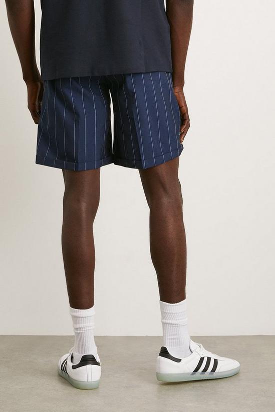 Burton Blue Wide Stripe Smart Shorts 3