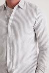 Burton Navy And White Double Stripe Long Sleeve Shirt thumbnail 3