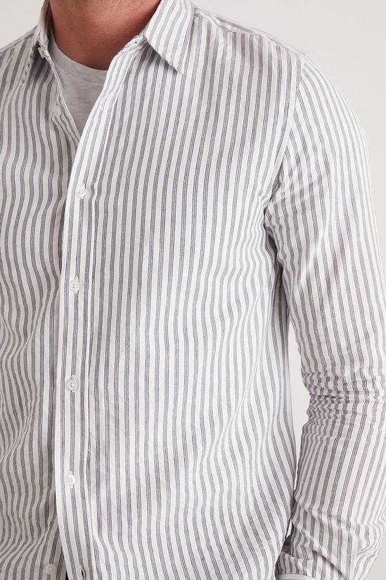 Burton Navy And White Double Stripe Long Sleeve Shirt 3