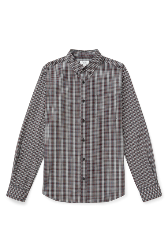 Burton Navy And Burg Check Long Sleeve Shirt 4