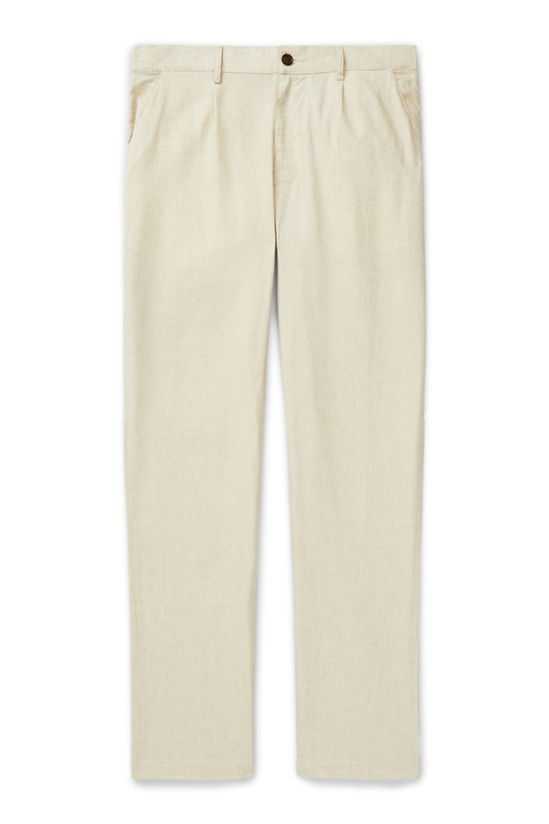 Burton Light Sand Linen Trousers 4