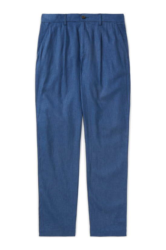 Burton Navy Linen Trousers 4