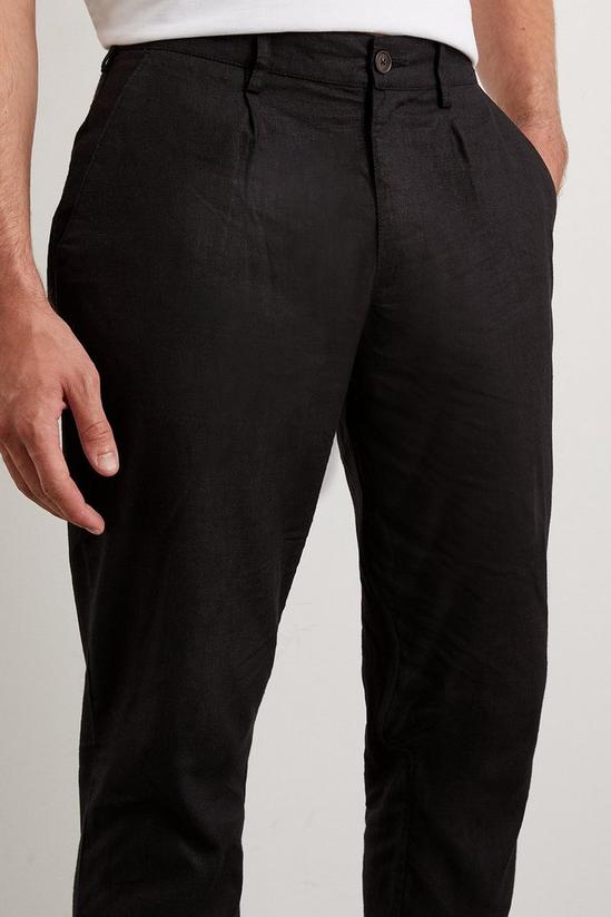 Burton Black Linen Trousers 5