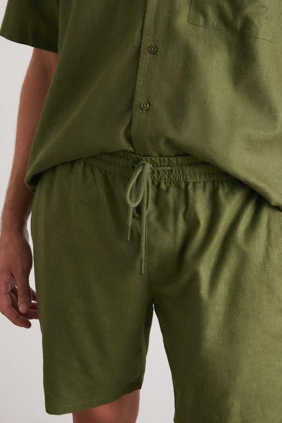 Burton Khaki Linen Shorts 2