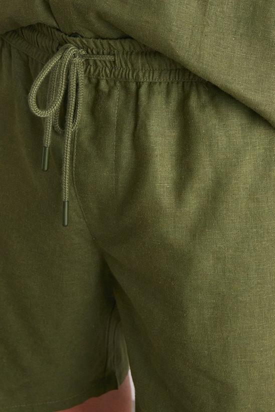 Burton Khaki Linen Shorts 5