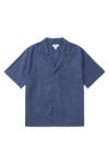 Burton Navy Short Sleeve Linen Pocket Shirt thumbnail 4