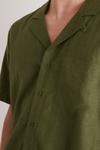 Burton Khaki Short Sleeve Linen Pocket Shirt thumbnail 5