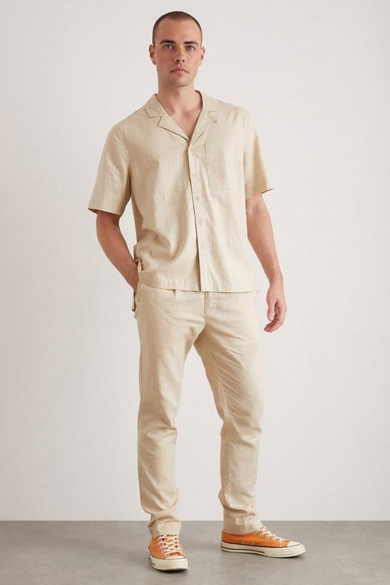 Burton Light Sand Short Sleeve Linen Pocket Shirt 2