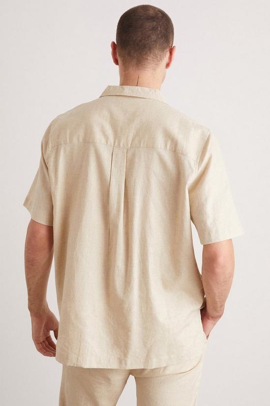 Burton Light Sand Short Sleeve Linen Pocket Shirt 3